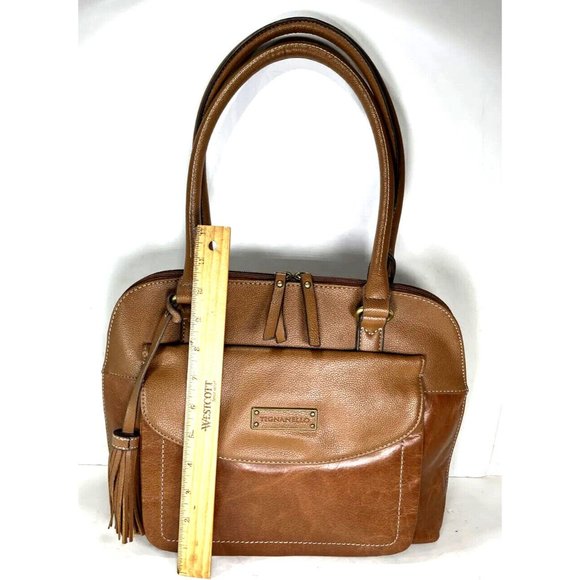 Tignanello Large Brown Leather Shoulder Bag - Lightly Distressed - Picture 9 of 12